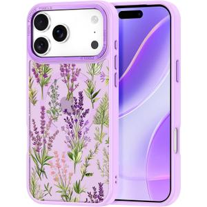 Magnetic for iPhone 17 Pro Case (2025), [Military Grade Drop Protection] [Compatible with MagSafe] Shockproof Slim Translucent Matte Anti-Slip Women Girls Men Phone Cover, Light Purple