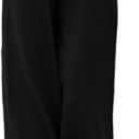 Tanming Wide Leg Linen Pants for Women Summer Flowy High Waisted Beach Palazzo Trousers (Size Small, Black)