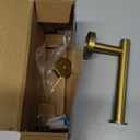 Toilet Paper Holder Brushed Gold Bathroom Flexible Pivoting Large Tissue Roll Handle on Wall Mounted, SUS 304 Stainless Steel Adjustable Toilet Roll Holder Modern (Brushed Gold)
