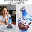 wowsome 3D Puzzle Vase for Adults, Jigsaw Puzzle Vase for Flower, Art Puzzles Gift for Women House Flowers Arrangements and Home Decoration (Santa Chimney)