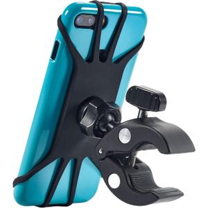 Upgraded 2025 Bicycle & Motorcycle Phone Mount - The Most Secure & Reliable Bike Phone Holder for iPhone, Samsung or Any Smartphone. Stress-Resistant & Highly Adjustable. x10 to Safeness & Comfort
