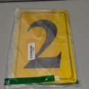 Premium Aluminum Number Signs 2, Metal 12" X 8" Yellow Numbered Signs Outdoor for Parking Lots, Floor, Dock, Court, Aisle, Field, High Visibility, No Fade, Weather-resistant