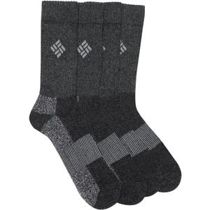 Columbia Men's 4 Pack Moisture Control Crew Socks (13-15, Black)