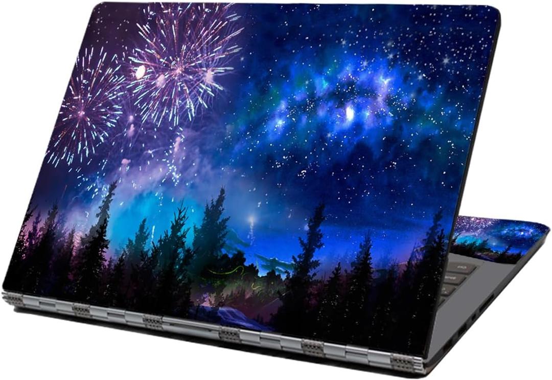 Laptop Skin Sticker Decal,12" 13" 13.3" 14" 15" 15.4" 15.6 inch Personalized Laptop Vinyl Skin Sticker Cover Art Decal Universal Protector Notebook PC Cover Case (Galaxy & Fireworks)
