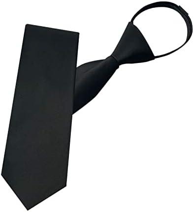 Pack of 3 Mantieqingway Pre-tied Adjustable Zipper Neck Ties for Men 3.15' 'Mens Necktie for Office Graduation School Uniforms