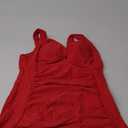 GRAPENT Tankini Tops for Women Twist Front Keyhole Bathing Suits Swim Tankini Swimsuits Padded Ruched Swimwear Top Only (Large, Red)