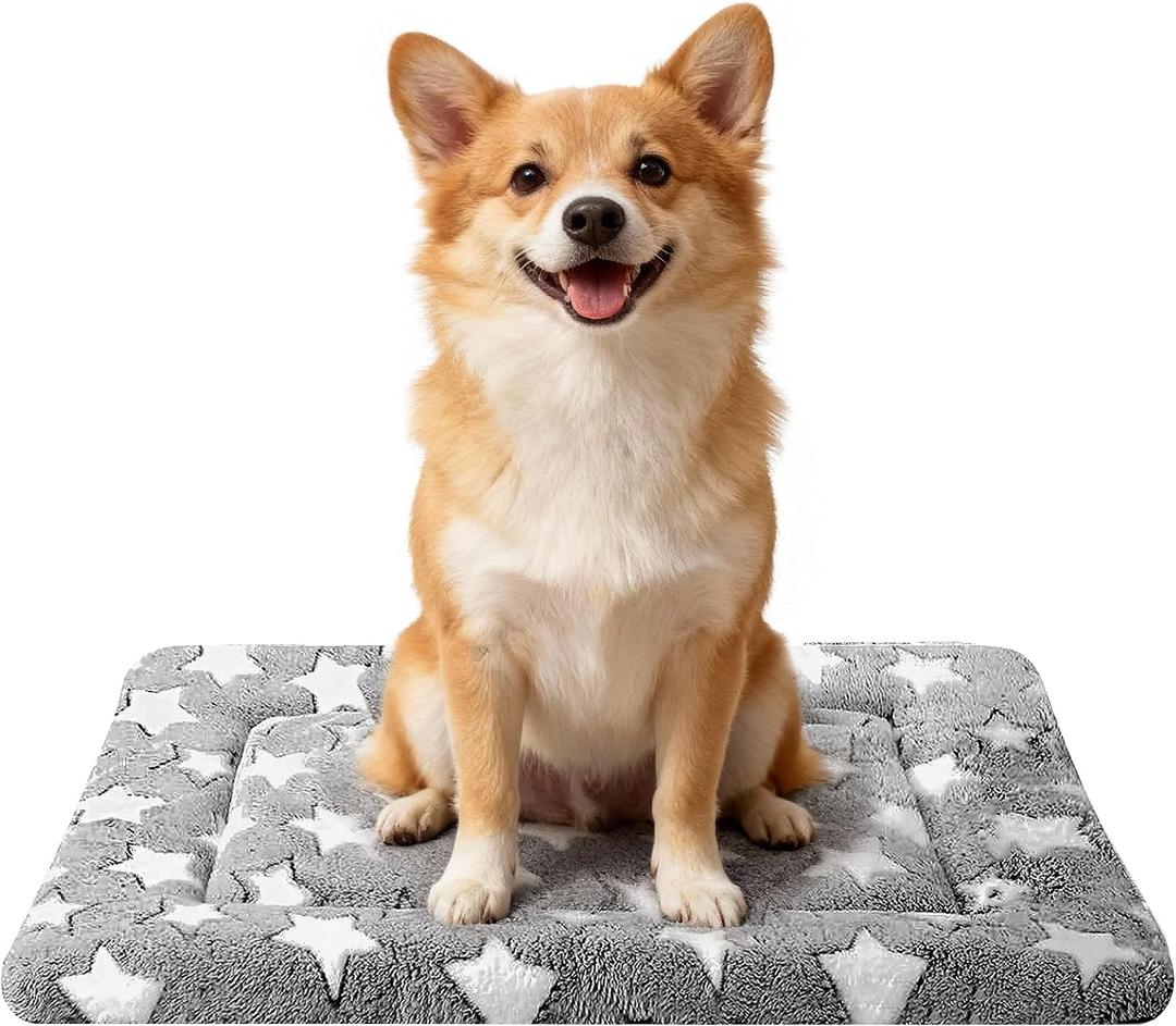 Dog Bed Mat - Comfortable Kennel Pad, Multi-Purpose Crate Bed & Mat for Dogs & Cats Soft Crate Pad for Dog & Cat (Gray, M(30"x20"x1.5"))