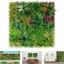 Artificial Grass Wall Backdrop Panels, 40"x40" UV-Anti Greenery Backdrop Wall, Faux Boxwood Panels for Patio, Garden, Backyard Indoor Outdoor Green Wall Decor & Privacy Fence Covering (C001)