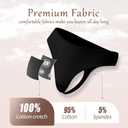READY TO LOVE Cotton Underwear for Women Pack Breathable Thongs for Women Sexy Stretch Soft Womens Panties Thong XS-XL (Black, S)