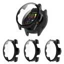 Hard PC Case Compatible with Garmin Forerunner 265 Screen Protector Cover, Tempered Glass Full Cover Case Bumper Shell for Garmin Forerunner 265 Smartwatch Accessory (3*Black) 1 Missing
