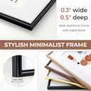 8.5x11 Picture Frame (Set of 3), 8.5x11 Photo Frames with 6x8 Removable Mat, High Definition Plexiglass, Vertical and Horizontal Display, Wall Hanging Photo Frame, Black