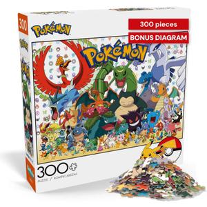 Buffalo Games - Pokmon - Fan Favorites - 300 Piece Jigsaw Puzzle for Adults - Vibrant Jigsaw Puzzles with Oversized Pieces - Finished Size 21.25 x 15.00
