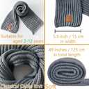 Kids Scarf Winter Neck Warmer Toddler Neck Scarf Girls Thick Scarves Boys Warm Neck Warp 2-12 Years (One Size fits Most: 2-12 Years, 2 Pack - Black + Grey)