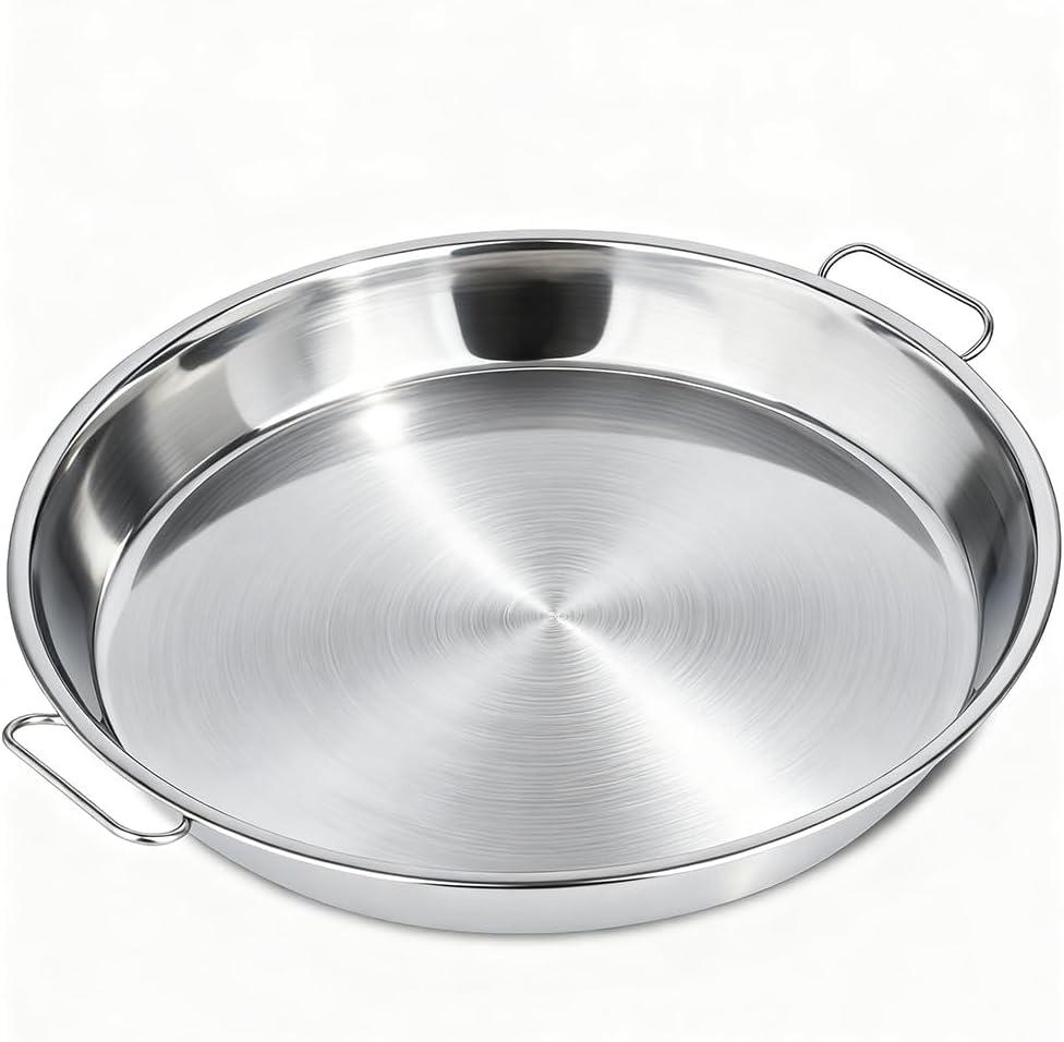 13.5" Stainless Steel Drip Pan & Roasting Tray - Replacement Parts for Big Green Egg Large, Weber Kettle Charcoal Grills & Kamado Joe Classic