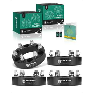 YHTAUTO 6x5.5 to 6x135 Wheel Adapters 1.5 inch Fits Chevy Silverado 1500, Tahoe, GMC Sierra 1500, Cadillac Escalade, Forged Wheel Tire Adapters w/ M14x1.5 & 12.9 Studs, 108mm Center Bore 6 Lug 4PCS