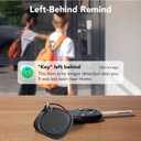 Air Tracker Tags-4 Pack, Bluetooth Tracker Works with Apple Find My APP (iOS Only), Bluetooth Smart Air Tag Keys Finder and Item Locator for Keys, Bags, Luggage, Wallet, Replaceable Battery
