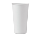 SOLO Single-Sided Poly Paper Hot Cups, 20 oz, White, 600/Carton (420W)