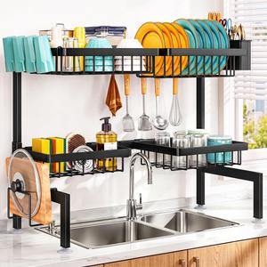 NestOrganix Over The Sink Dish Drying Rack, Dish Drying Rack for Kitchen, 4 Baskets