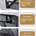 5 Tier Mesh Wall File Organizer,3 Pockets vertical Mount Hanging Organizer with Top/Bottom Tray | 2 Hooks | Wall Mount & Door Hanging for Office Home