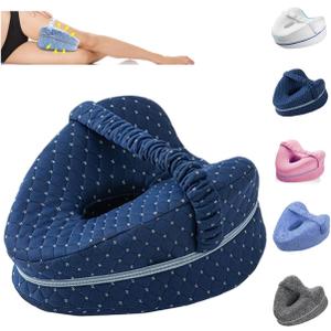 Revoget Alignment Pillows for Side Sleepers, Leg Pillow for Side Sleepers Revoget Hip Alignment Pillow, Relieve Hip Pain & Sciatica, with Adjustable Strap (Navy)