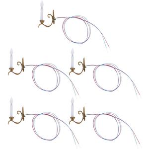 LIOOBO Mini House Wall Lamps 5Pcs Dollhouse Lighting Accessories 1.25In Tiny Wall Lamp Models for Dollhouse Furniture and Table Decor