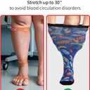 Diabetic Socks for Women & Men Extra Wide, Over The Calf Non Binding Lymphedema Neuropathy Swollen Feet for Women Men