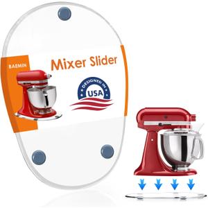 Mixer Slider, Thickened Acrylic Heavy-Duty Mixer Slider Mat for 5QT-8QT Stand Mixer, Compatible with KitchenAid Sliders for Countertop, Appliance Sliders Mixers Accessories, Clear