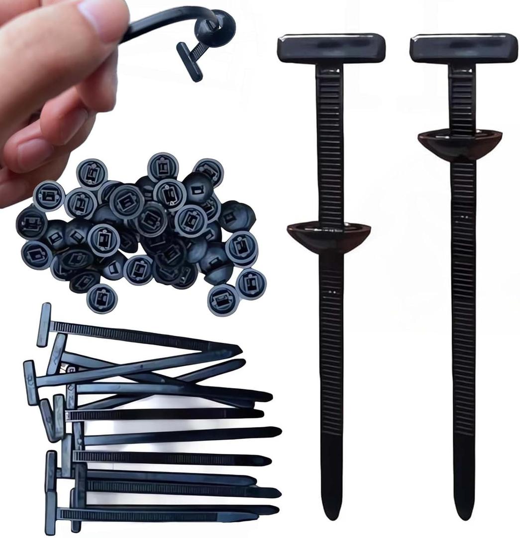 Nylon Universal Cable Tie Buckle Zip Tie (3.5) Automotive Push Mount Small Assorted Zip Ties Tool Heavy Duty Self Locking UV Resistant Plastic Cable Ties for Car Daily Repair (200)