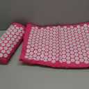 Fitvids Acupressure Mat and Pillow Set for Back/Neck Pain, Acupuncture Products to Relieve Muscle Fatigue, Improve Insomnia for Sedentary People, Acupuncture Eases Stress, Massage Mat, Pink