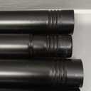 Curtain Rods for Windows 32 to 96 Inches - Black 1 Inch Diameter Curtain Rods, Adjustable Heavy Duty Curtain Rod with End Cap Style, Easy Installation and Modern Design