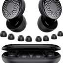 Ear Plugs for Sleeping Noise Cancelling, 50dB Soft Earplugs for Concert, Reusable Ear Plugs for Noise Reduction with Case & 8 Eartips, for Sleeping, Concert, Working, Studying, Traveling (Deep Black)