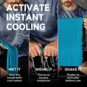 2 x BILITOK Superfiber Ice Towel Neck, Soft Breathable Cold Towel Cooling, Yoga, Sports, Golf, Gym, Camping, Running, Fitness, Exercise and More Activities, 4 Packs (Blue/Green/Rose red/Gray)