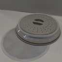 2 in 1, Aidacom Microwave Place Mat & Food Cover- Mat as Bowl Holder, for Splatter Guard, Multi-use: Silicone Trivet, Pot Holders, Drying, Baking, Utensils Rest for Kitchen Counter, Grey