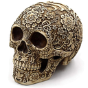 wynameleri Creative Skull Decor Skeleton Head Sculpture 8.1'' Human Statue Collectible Halloween Decoration Home Decoration SKL20