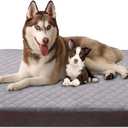 Large Dog Bed, High Density Foam, Good Resilience for Enough Cushion to Large Dogs Such as Great Dane, 47 * 39 Inches Widen Pet Bed, Non Slip Bottom with Removable Washable Cover