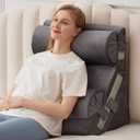 4PCS Bed Wedge Pillow for Headboard, Adjustable Wedge Pillow for Sleep Apnea, 23 Wide Triangle Pillow Wedge Set for After Surgery, Acid Reflux Relief, Snoring, Neck&Back Support, Grey