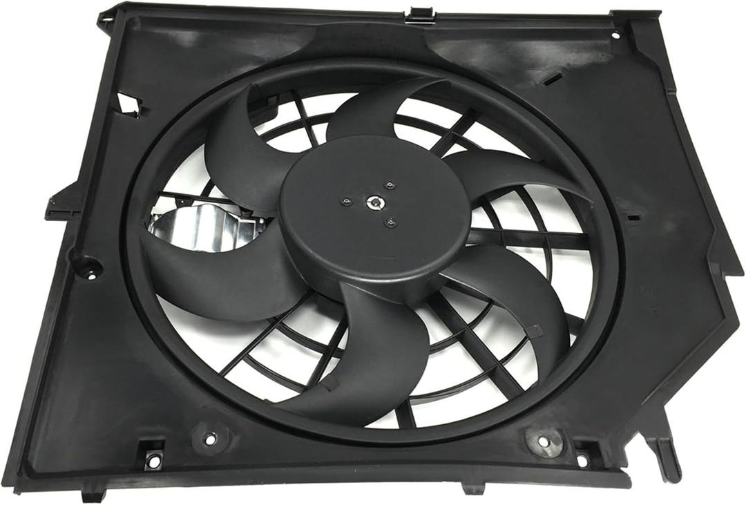 PartsFlow Radiator Cooling Fan Assembly For 1999 2000 2001 2002 2003 2004 2005 BMW E46 325i 328i 330i 17117510617