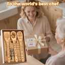Recipe for Special Mom Gift Set, Bamboo Cutting Board with Engraved Utensils, Mother's Day Gifts for Mom, Unique Birthday Gift from Daughter for New Moms, Mother in Law, Bonus Mama