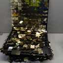 Kate Square Light Gold Sequin Wall Panels Shimmer Wall Birthday Party Backdrop Decorations (Pack of 12)