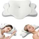 Ergo Pillow for Sleep Apnea, Neck Pain, and Snoring Relief | Cervical Neck Pillow for Side Sleepers | Orthopedic Memory Foam with Ergonomic Support, Standard, White