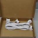 Kanayu 5 Pack 9 ft White Indoor Extension Cord 2 Prong Electric Cord Extender, Wire Plug in and End, Ac 120 Volts, for Outdoor Christmas Connect or Extend String Lights