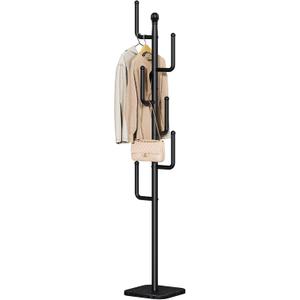 Yoobure Coat Rack Freestanding with Natural Marble Base - Cactus Coat Tree with 6 L-shaped Hooks, Heavy Duty Coat Hanger Stand, Metal Coat Rack Stand for Entryway, Hall Tree for Jacket/Hat/Clothes/Bag