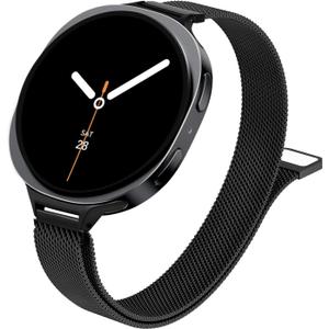 Slim Milanese Metal Bands for Samsung Galaxy Watch 8 Band 40mm 44mm/8 Classic 46 mm Women Men, Stainless Steel Mesh Loop Magnetic Strap for Samsung Galaxy Watch 8 Classic Band 46mm/8 44 mm 40 mm Correa