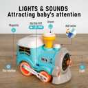 Train Set for Toddlers w/Smokes,Music & Lights - Electric Magnetic Choo Choo Steam Train Set with Tracks Truck Playset for Toddlers 1 3 5 6 Year Old Boys Girls Christmas Birthday Gift