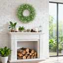 24 Inch Spring Wreaths for Front Door Wreath Summer Outdoor Green Door Wreath for All Seasons Porch Living Room Bedroom Window Wall Indoor Outdoor Farmhouse Home Decoration