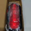 NPAUTO 2Pcs 6" Oval Trailer Tail Lights Red 6 LED Stop Turn Brake Light Trailer Marker Lights Flush Mount for RV Truck Boat Trailer Waterproof