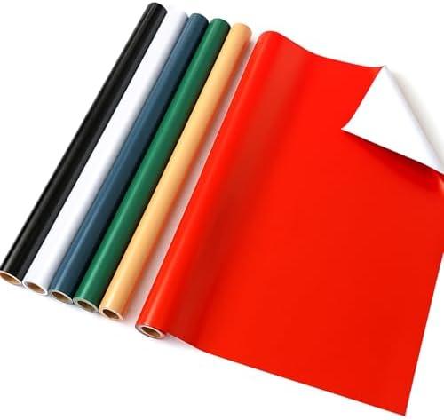 Tenceur 6 Rolls Bulletin Board Paper 24 Inch x 33 ft Colored Craft Fade Resistant Paper Roll Bulk for Drawing Painting Classroom Decor(Boho Color)