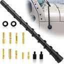 BFXM Black Spiral Bending Antenna, Waterproof Car Rubber Antennas, 7 Inch Auto Toppers Flexible Retrofit Antenna with Screw, Exterior Car Accessories for Car Radio AM FM for Trucks, Cars, SUVs