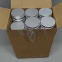 Patelai 72 Pcs 2 oz Aluminum Tins Salve Containers with Screw Lid and Labels Round Cans Travel Cosmetic Metal Tins Jar for Candles Lotion Bars Balms Food Spice Candies DIY Crafts(Silver)