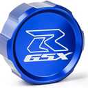 MOWOK For Suzuki GSX-R Gsxr 600 750 1000 GSX-R750 gsx-r600 gsxr1000 Motorcycle CNC aluminium alloy Front Brake Fluid Reservoir Protection Cover (Blue)